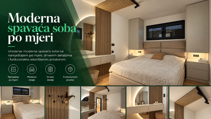 Moderna spavaća soba po mjeri